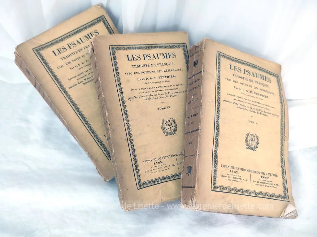Trio livres « Les Psaumes Traduits en Français » de 1852