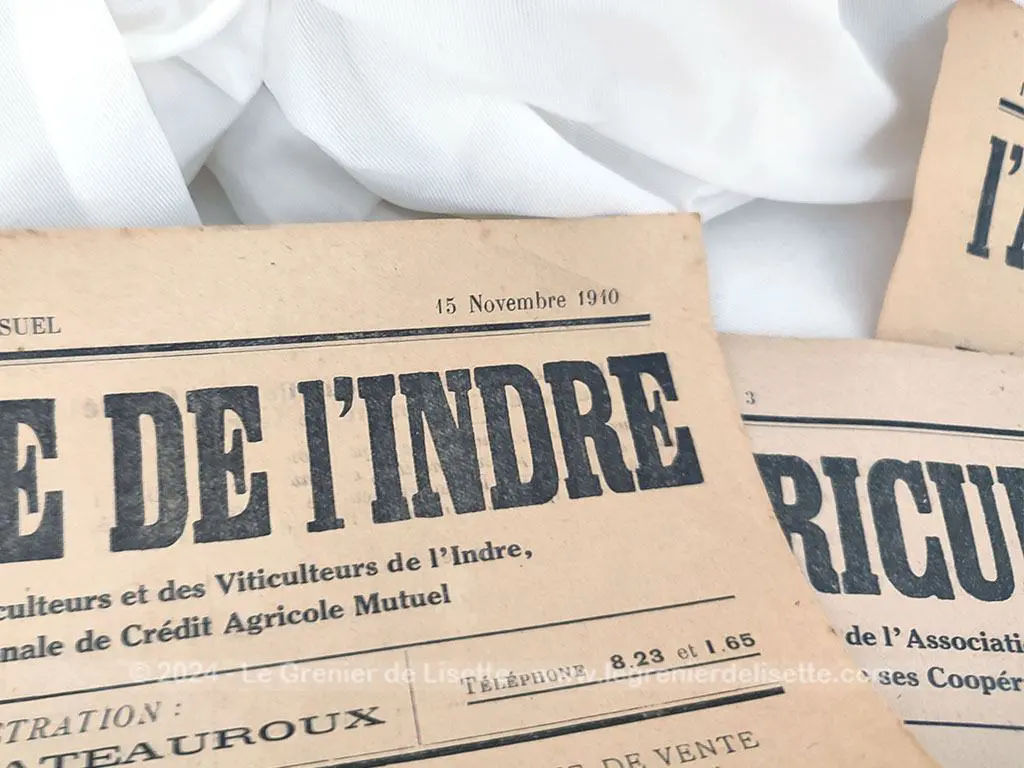 Lot de 4 journaux L’Agriculture de l’Indre datant de 1940 – Image 7