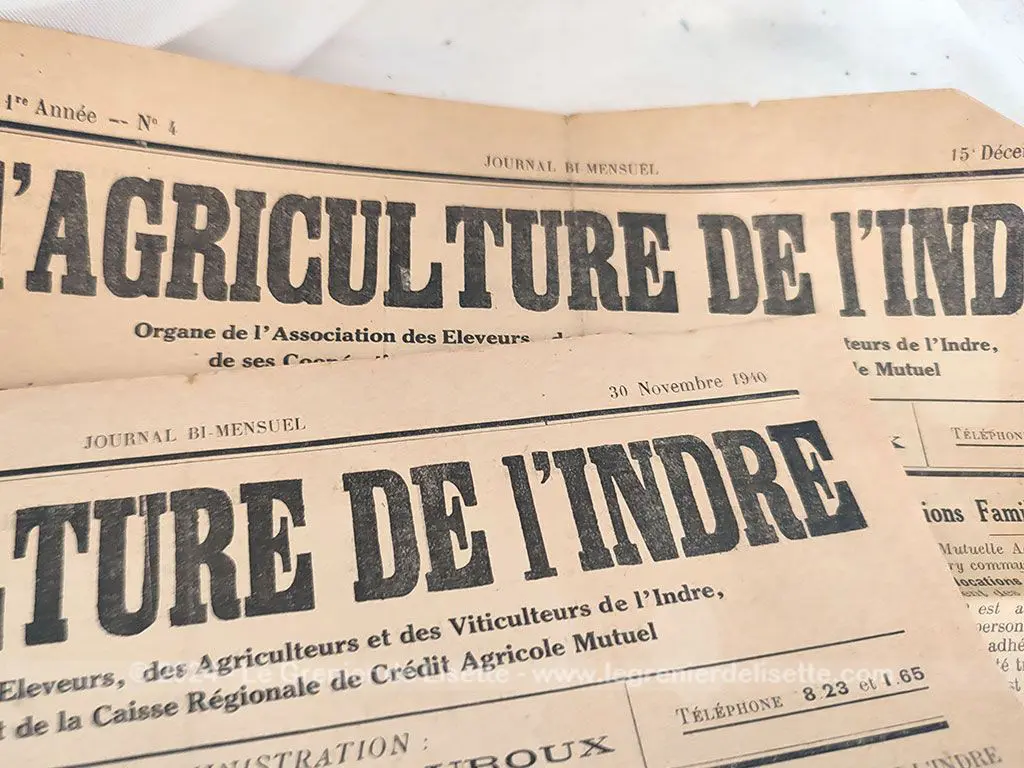 Lot de 4 journaux L’Agriculture de l’Indre datant de 1940 – Image 8