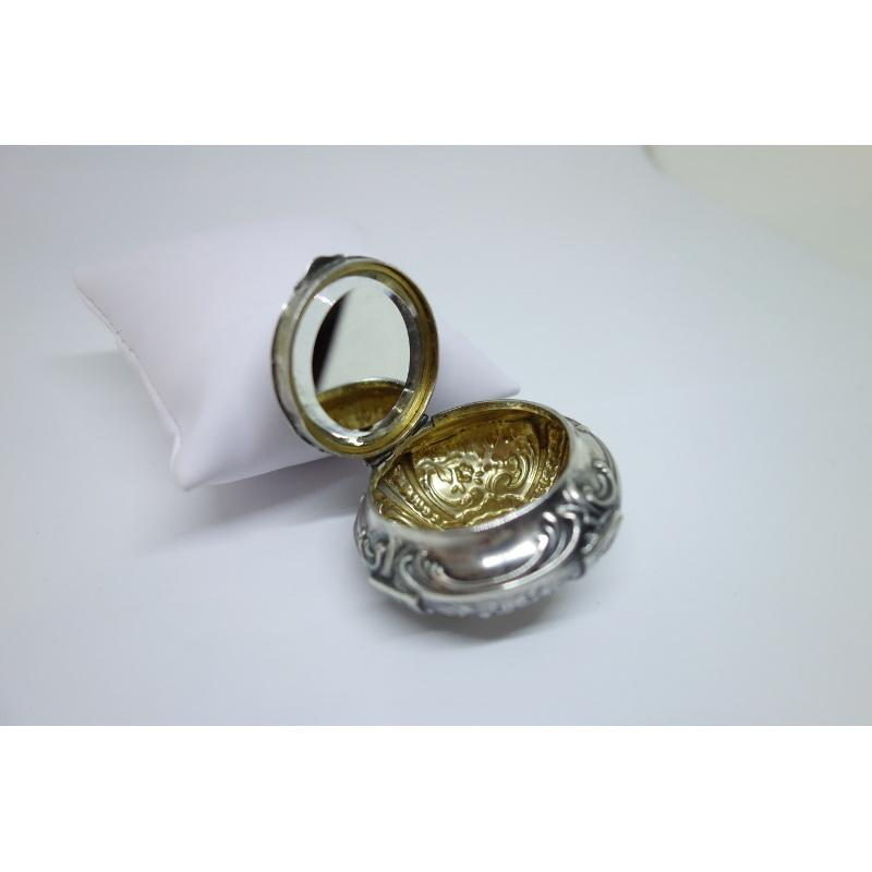 Boîte argent pilulier, superbement ouvragée, travail Français. – Image 3