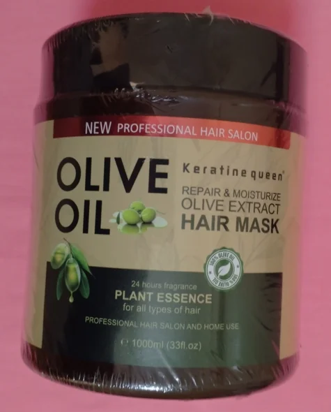 Keratine Queen masque de cheveux réparateur et hydratant à l’huile d’olive – Image 3