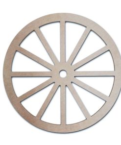 Roue de charrette en bois – Lot de 4