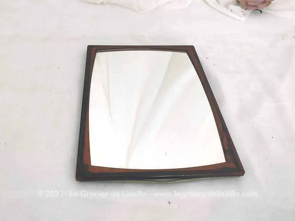 Miroir de barbier plastique vintage années 70 sur pied – Image 4