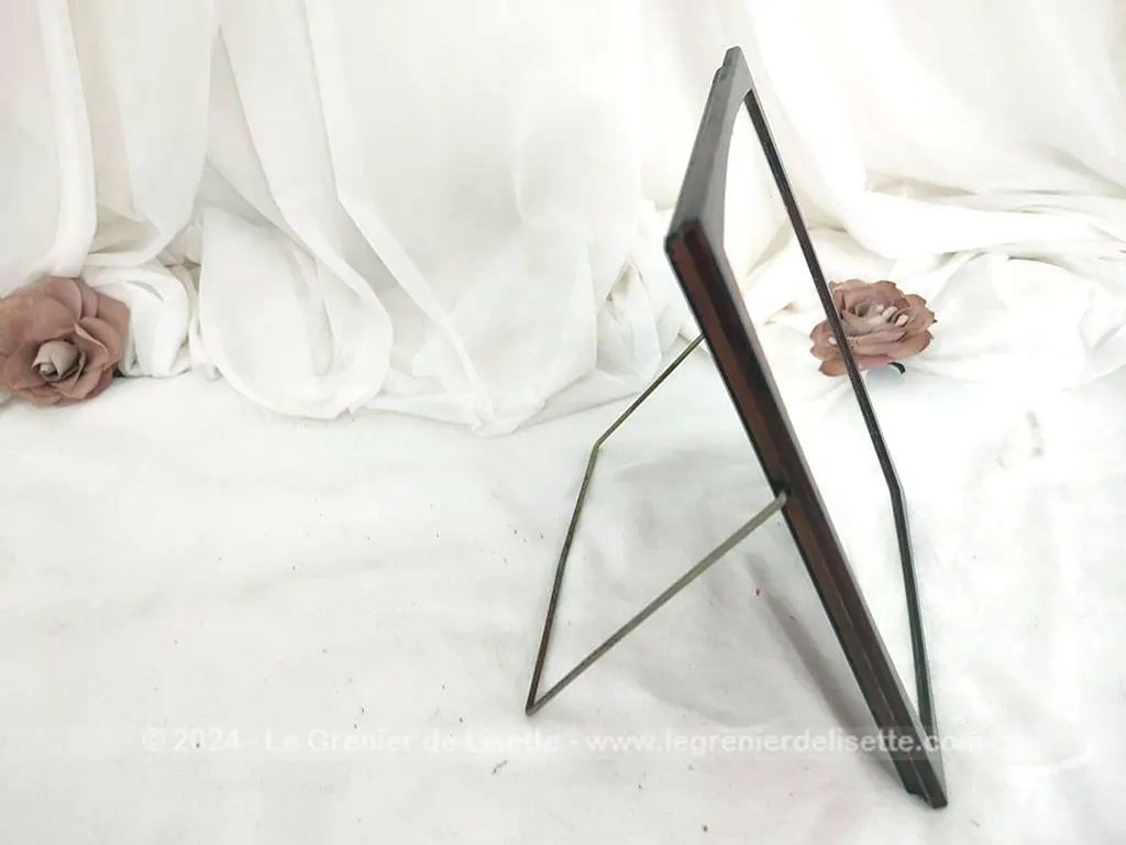 Miroir de barbier plastique vintage années 70 sur pied – Image 3
