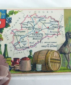 Chromo du département de la Haute Saône de 1876