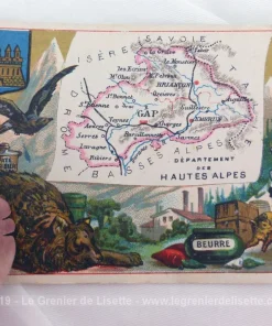 Chromo du département des Hautes Alpes de 1876