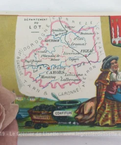 Chromo du département du Lot de 1876