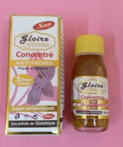 Concentré anti-tâches pieds et mains GLOIRE GLORIEUX 3 days clean super éclaircissant aux extraits de glutathione