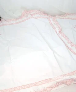 Duo taies d&rsquo;oreiller broderies roses et monogrammes BG