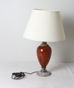 Grande lampe / Pied onyx et céramique