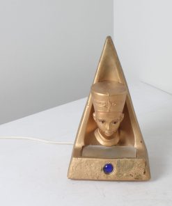 Lampe égypte en platre doré