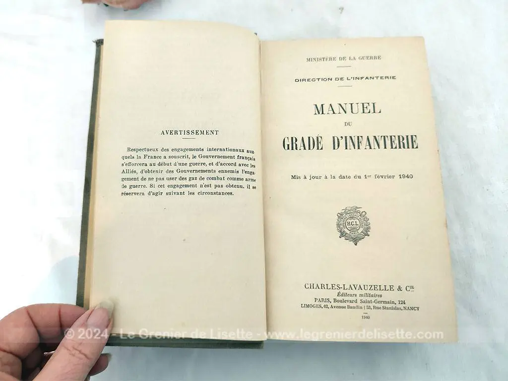 Ancien Manuel du Gradé d’Infanterie mis à jour 1er février 1940 – Image 3
