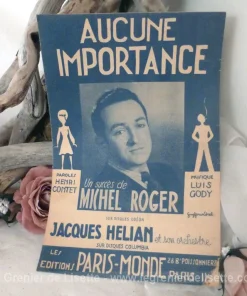 Ancienne partition Aucune Importance