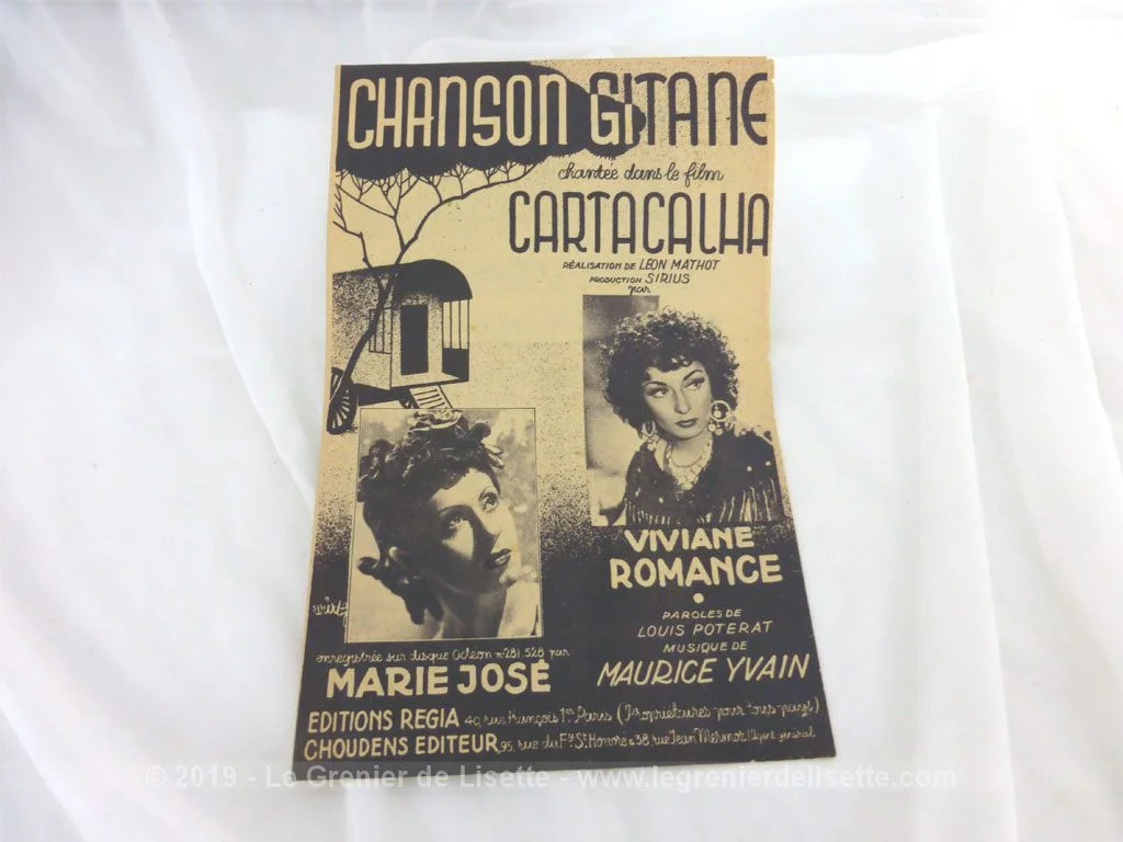 Ancienne partition Chanson Gitane – Image 2