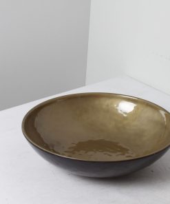 Saladier en plastique couleur dorée