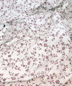 Coupon grande couette ramures fleurs rouges
